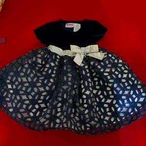 End of year Clearance Sale!  
Little girls royal blue velvet and lace dress